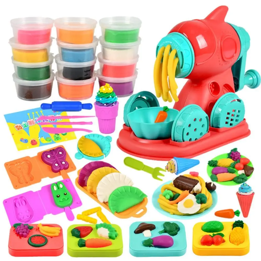Moules en argile multicolores, ensemble de jouets, accessoires de bricolage, Simulation en plastique, jouets de cuisine, Machine à hamburger, Machine à crème glacée