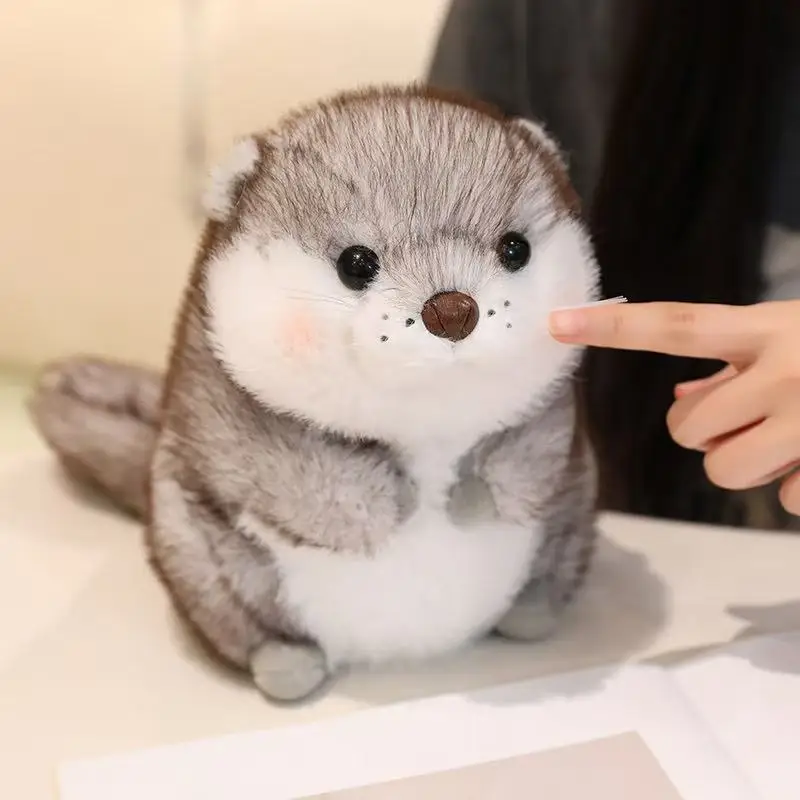 最新の怠惰なカワウソのぬいぐるみ、かわいいぬいぐるみ、手作りの人形、漫画アニメ、かわいい子供の誕生日プレゼント、楽しい人形枕