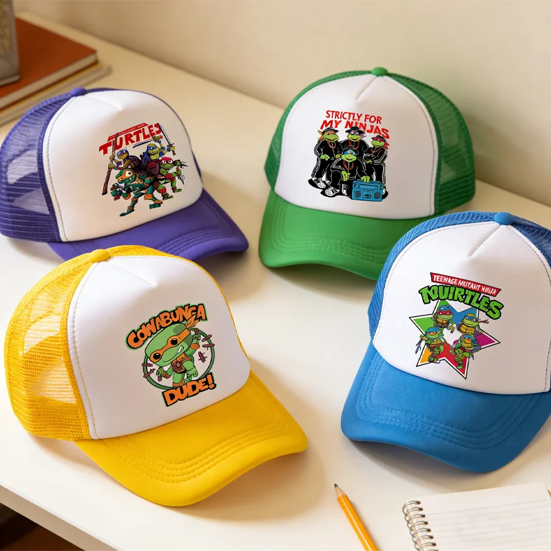 Бейсболка-с-принтом-«Черепашки-ниндзя»-аниме-для-путешествий-с-козырьком-для-взрослых-повседневная-для-активного-отдыха-солнцезащитная-модный-подарок