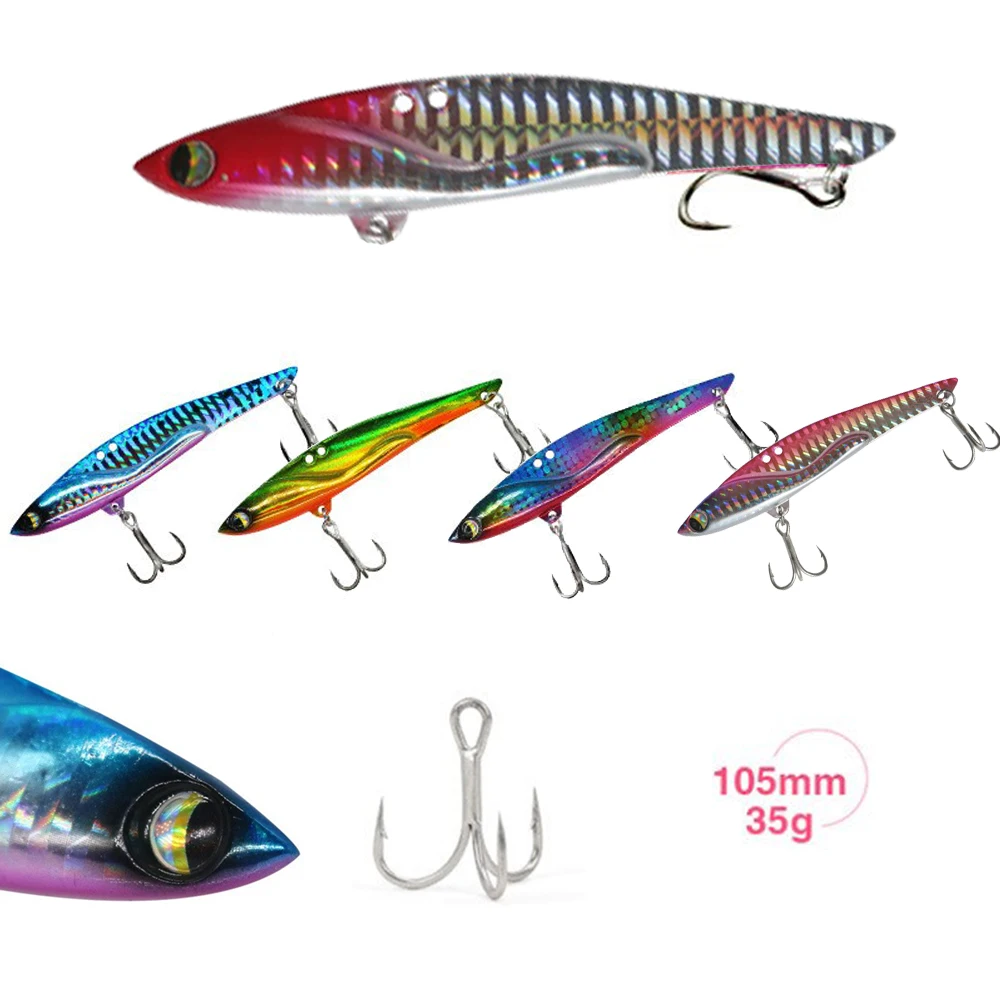 

5pcs Fishing Lure VIB 23g 35g Blade Sinking Jig Vibration Pike Seaass Accesorios Pesca Artificial Leurre Brochet Equipment