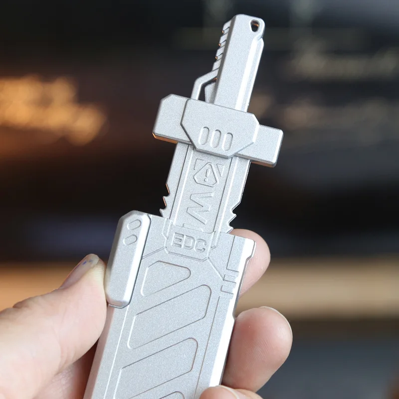 Miecz dzielący EDC Fidget Magnetyczna Karta Push Mechaniczny Suwak Płyta Pushing Haptyczna Zabawka Sensoryczna Metalowa Zabawka Antystresowa