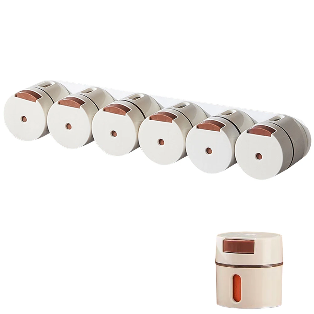 

Magnetic Salt Bottle Set Spices Jars Refrigerator Boxes Wall Seasoning Container Kitchen Essentials Storage Box Condiment Jar