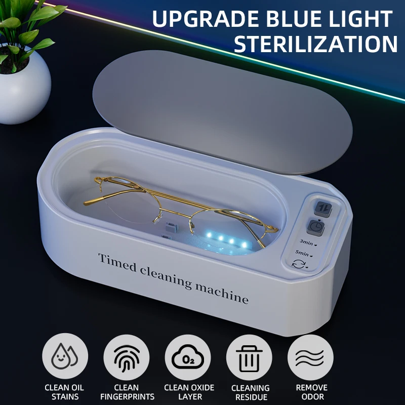 High Frequency Ultrasonic Clean Timing Ultrasonic Glasses Cleaning Ultrasound Jewelry Cleaner Machine for Jewelr and Toothbrush