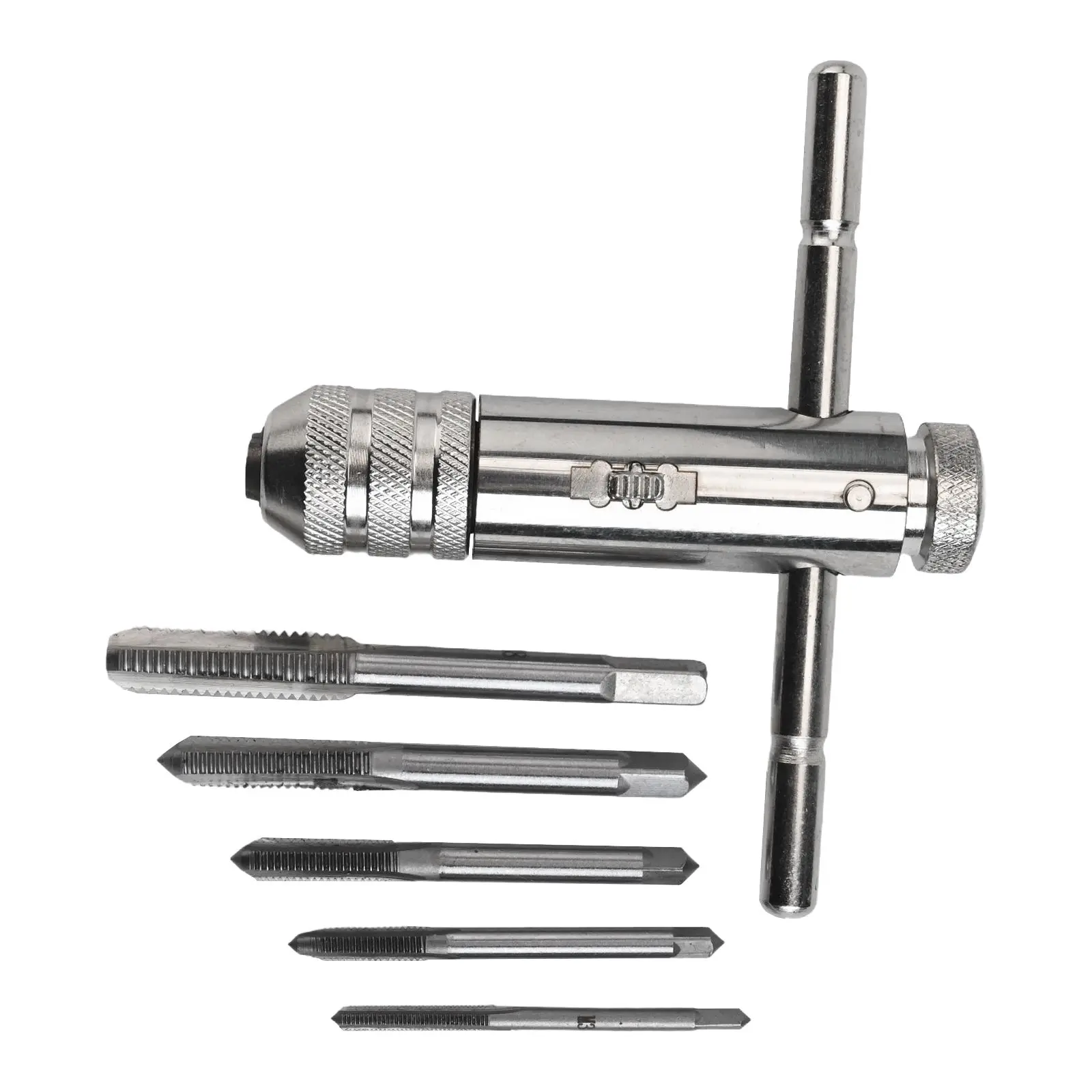 Juego de llaves de grifo, grifos de tornillo para M3-M8, mango en T ajustable para mano izquierda, escariadores, Extractor de tornillos, juego de herramientas de mano