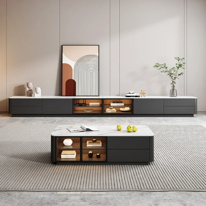 حامل تلفاز لغرفة المعيشة الجمالية، شاشة مركز الترفيه، خزانة تلفزيون إيطالية حديثة، مجلة فاخرة، أثاث منزلي من Muebles