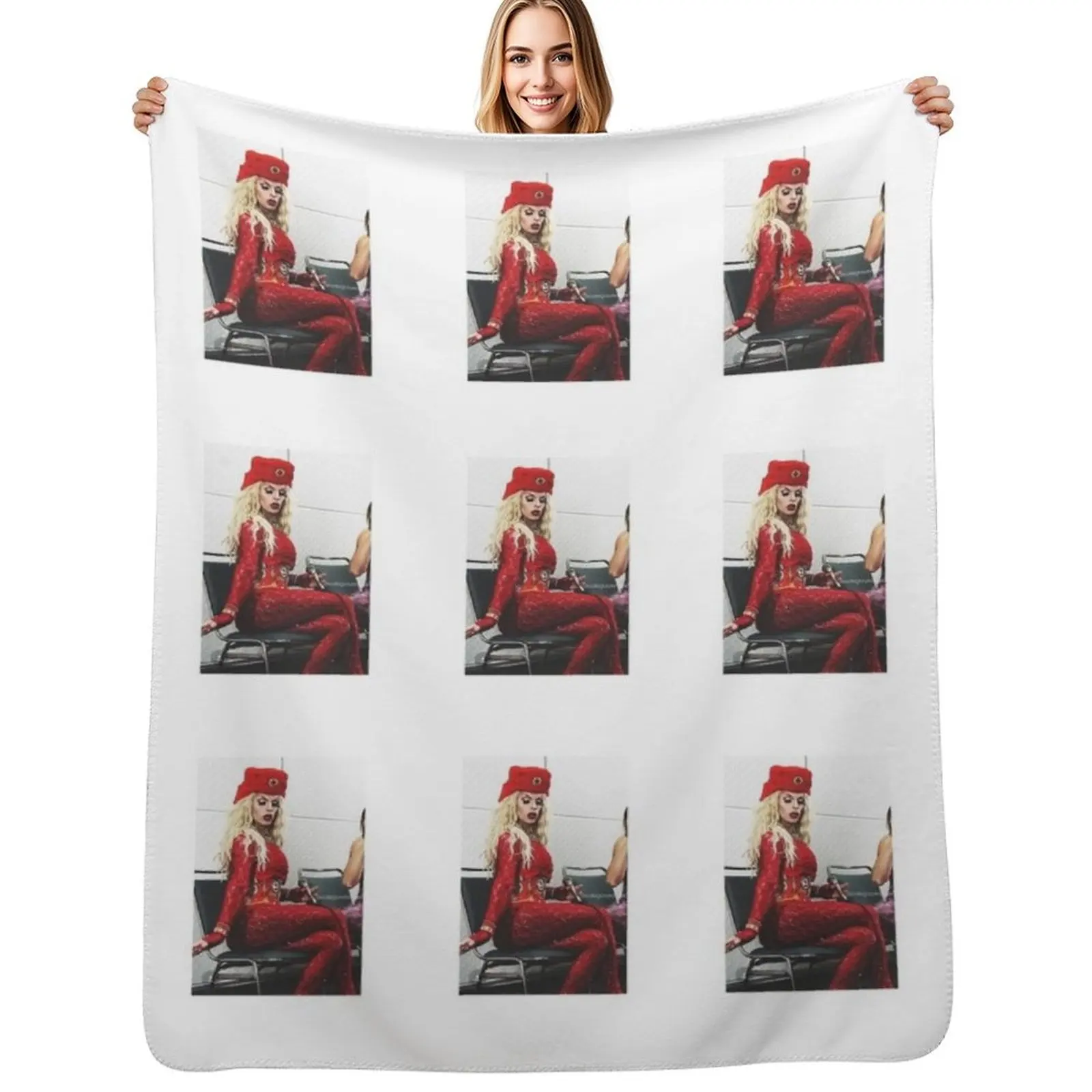 Katya zamolodchikova Throw Blanket Flannels Picnic christmas gifts Sofa heavy to sleep Heavy Blankets