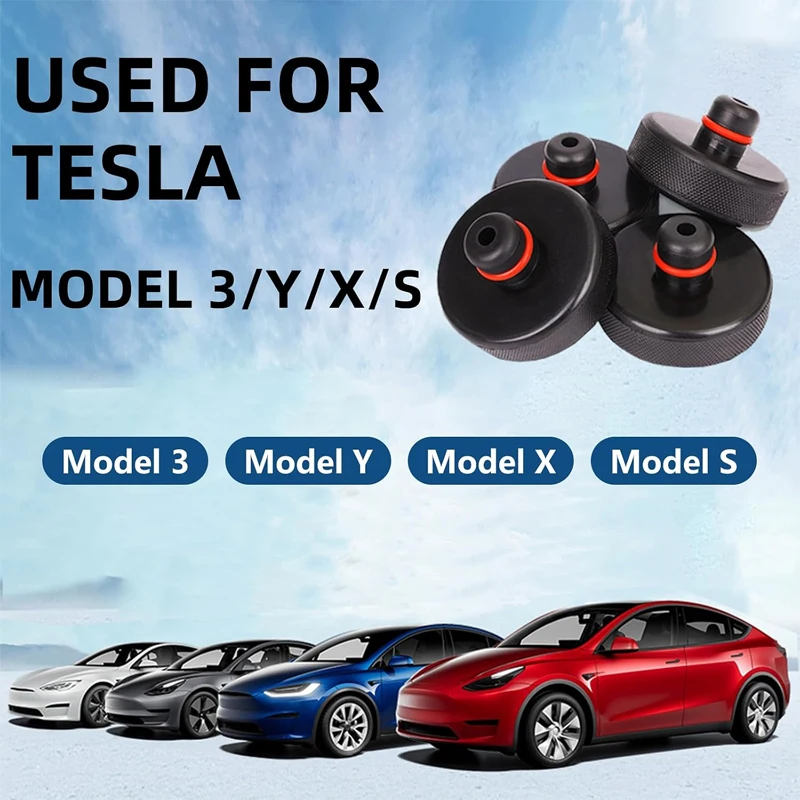 HEENVN Lifting Jack Pad for Tesla Model 3/S/X/Y/Juniper YL Upgrade Car TPE Lift Pucks Floor Adapters Protects Battery & Chassis