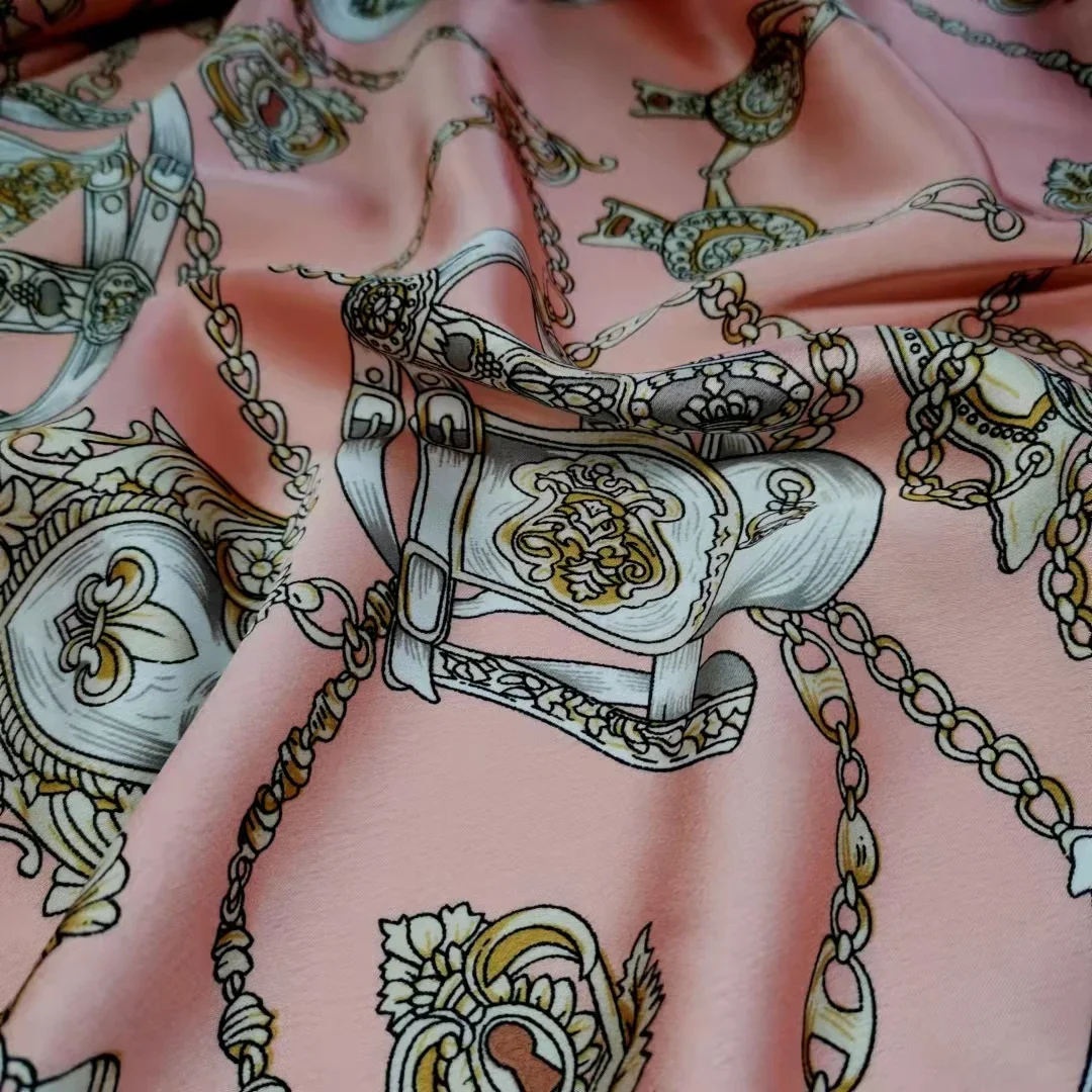 Imitation Silk Ancient Fabric Scarf Cheongsam Pants Shirt Poly Retro Palace Style
