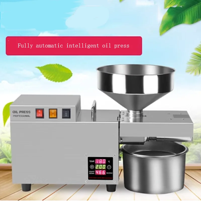 Oil Press Machine,Stainless Steel Cold Oil Extractor Flax Sunflower Olive Oil Presser 220V/110V，S9S
