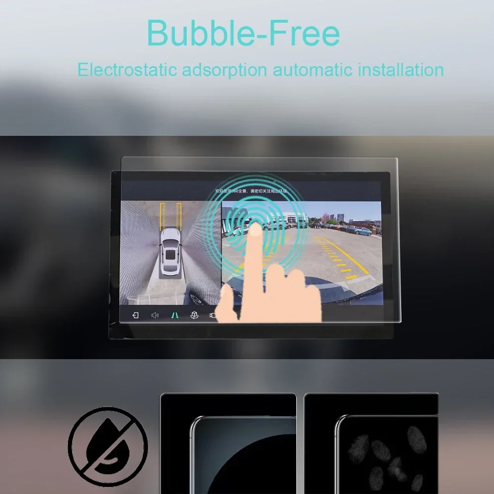 ل LYNK & CO 03 2023-2025 شاشة LCD للسيارة مضادة لبصمات الأصابع وهج 9H الزجاج المقسى سيارة الملاحة واقي للشاشة فيلم مجددة #2