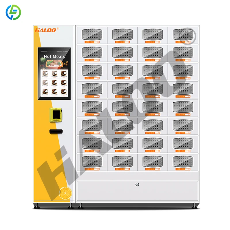 Customized Hot Meal Vending Machine Thermal Heating Grid Cabinet Fast Food Holder Machine Manufacturer
