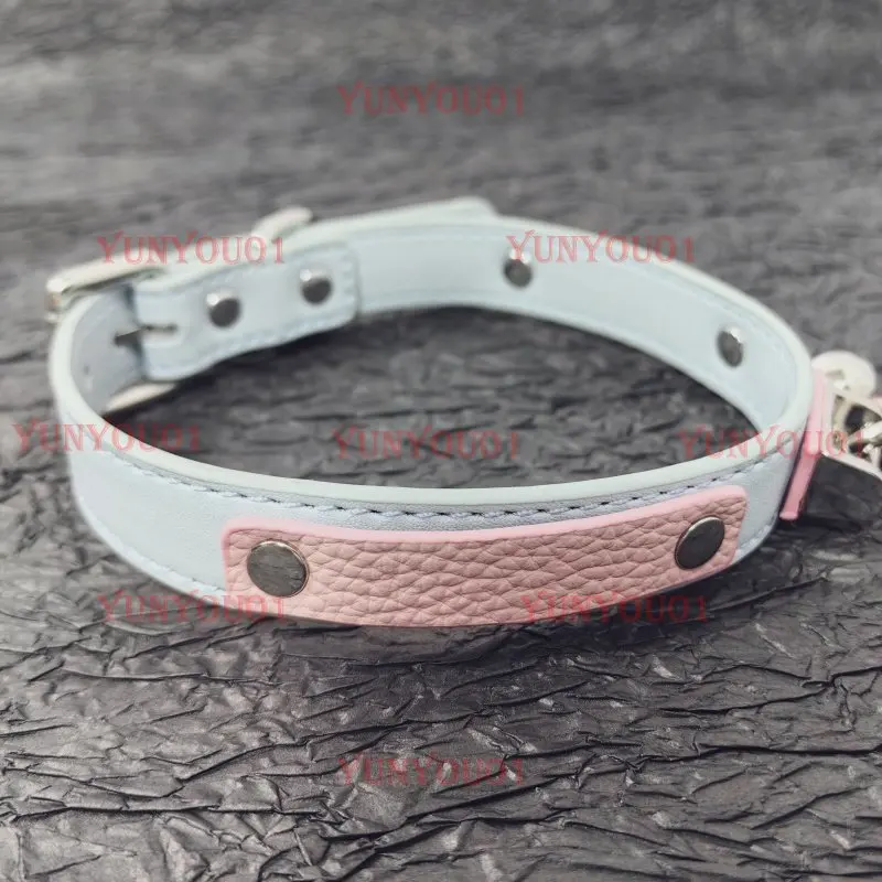 Bell Collar Leather Choker Bone Brand Lettering Removable Neck Ring Neck Necklace Wearing Necklace Jewelry Couple