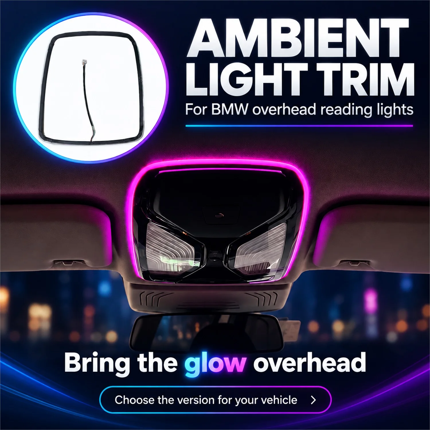 LED Sunroof Reading Ambient Light for BMW 2 3 4 5 6GT 7 Series X3 X4 X5 X6 X7 G20 G30 G05 G06 G07 G01 G60 G70 Interior Roof Lamp