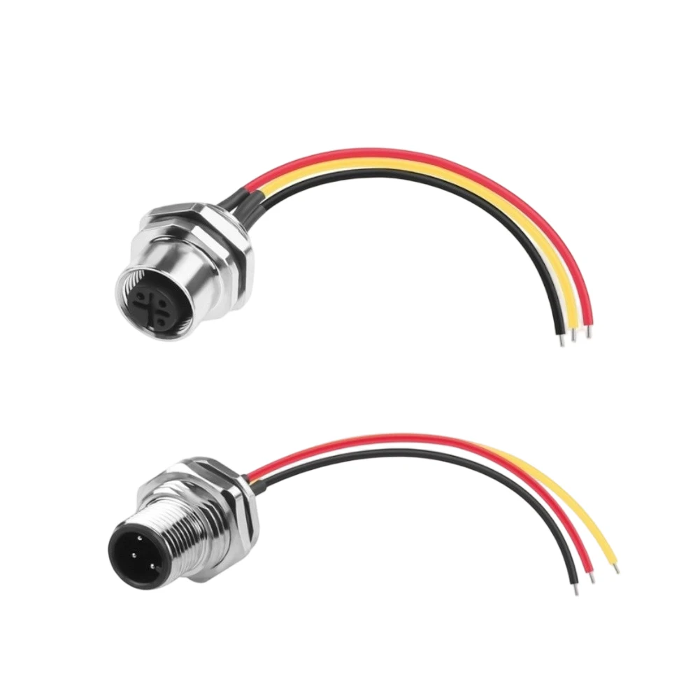 For Outdoor Wiring IP67 Aviation Connector Industrial Sensor Cable Sensor Connection Threaded Locking Mechanism