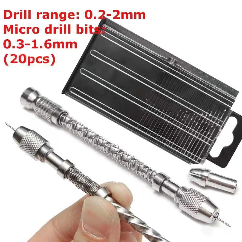 20/25 pièces travail du bois en plastique PVC Circuit imprimé Micro outil de forage meulage complet Mini foret hélicoïdal 0.3-1.6mm/0.5-3.0mm ensemble