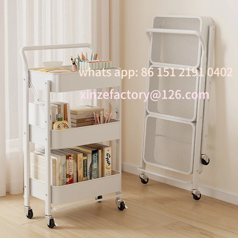 

Customizable regał do przechowywania z wieloma poziomami półek, składany regał do przechowywania obok biurka, do kuchni