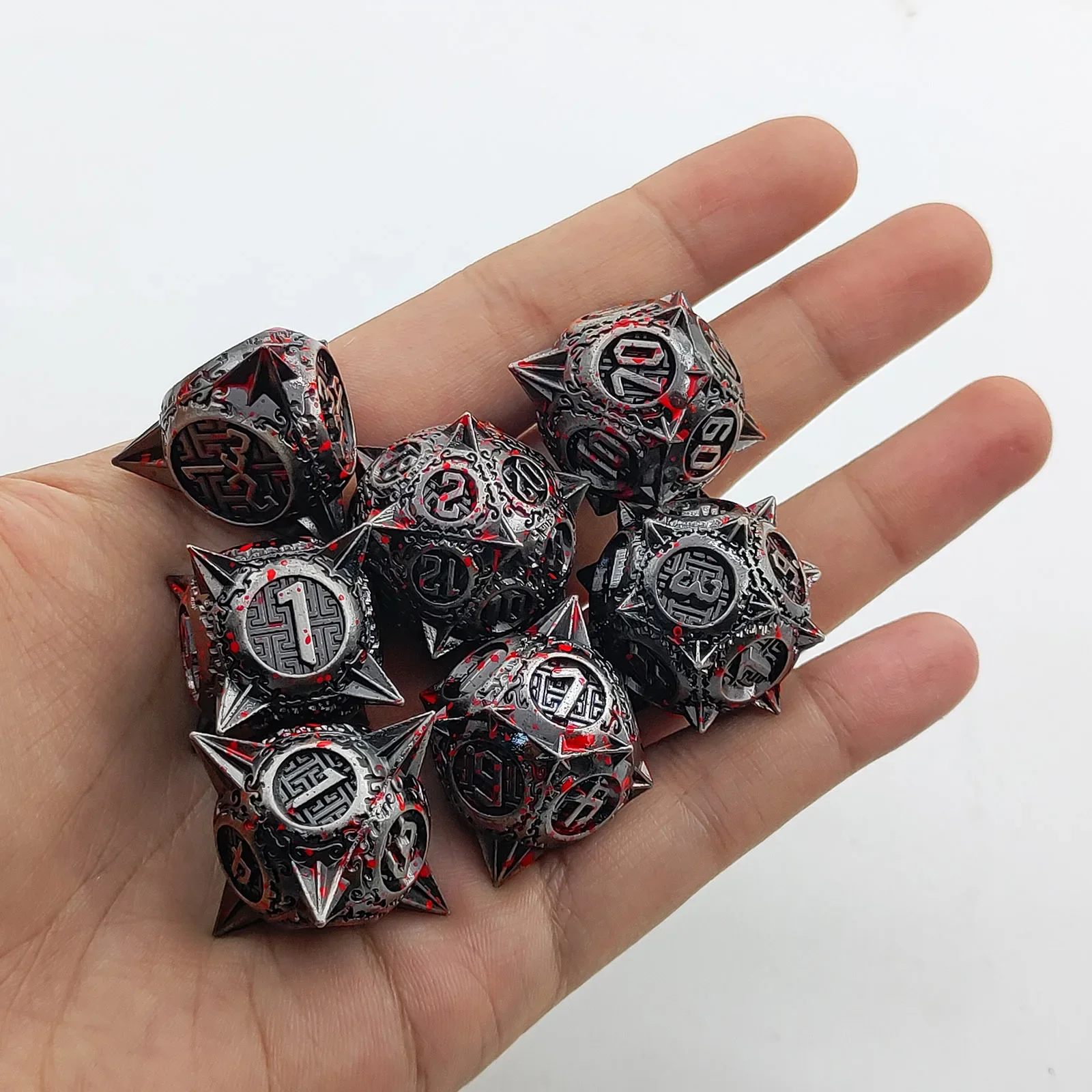 

7Pcs Bullet Dice Set,Metal Polyhedral Dice for Dungeon and Dragons RPG Dice Set for D&D Role Playing Game D20 D12 D10 D8 D6 D4