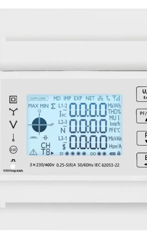 TAC4300 Three Phase For Smart Energy Meter For RS485 DIN Rail Electricity Monitor For Industrial Power Usage Analysis 230V AC