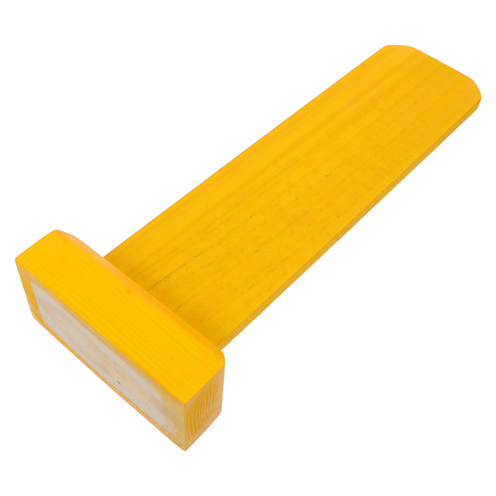 Natural Solid Wood Ancestral Memorial Tablet Blank Yellow Shrine Plaque for Worship Altar Temple Decor