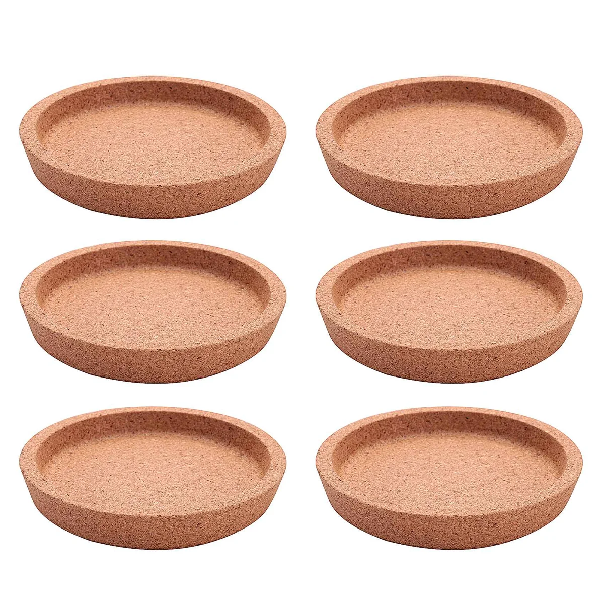 6 Pack Cork Coasters, 4 Inch Absorbent Heat Round Cork Coasters for Most Kind of Mugs in Office or Home