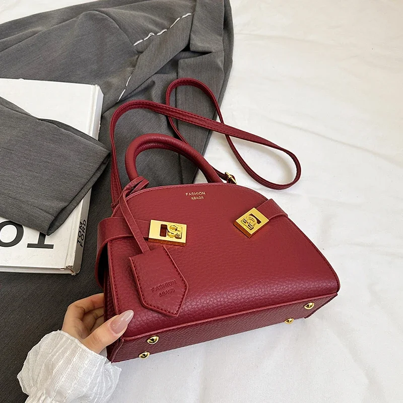 

Модная однотонная парижская модная большая сумка, элегантная сумка через плечо, винтажная кожаная сумка в минималистском стиле, кошелек большой вместимости