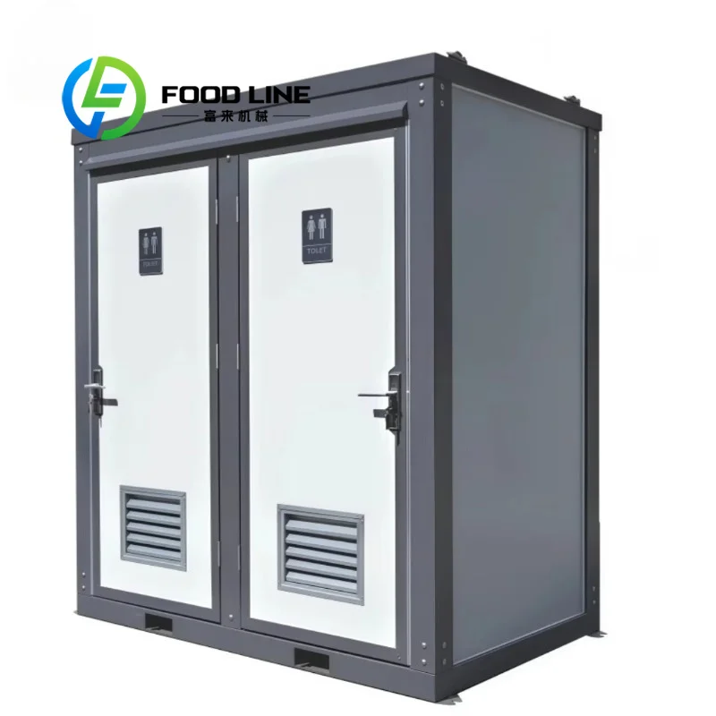 Portable Toilet Cabin Good Ventilation Design Mobile Toilet Cabin Reduce For Public Outdoor Construction Site Festival Event