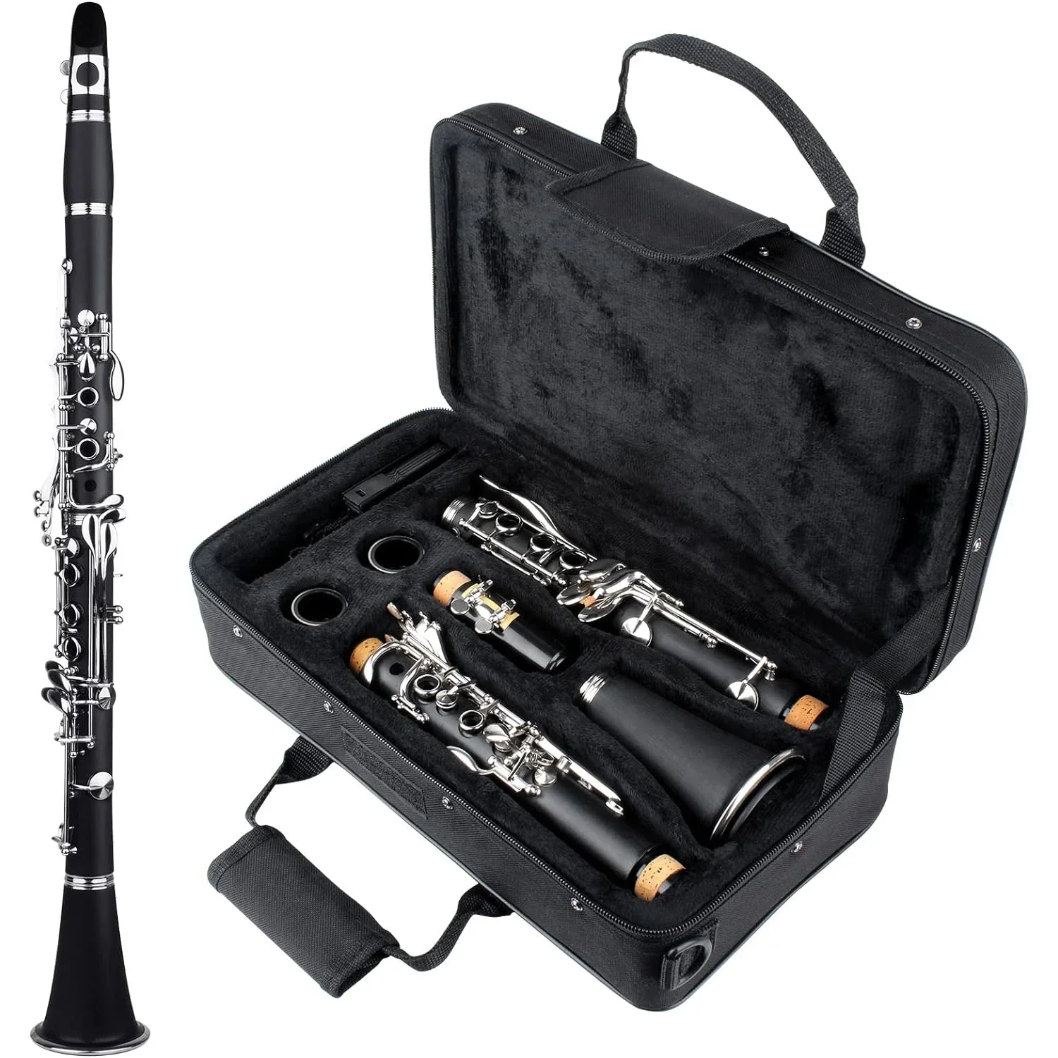 SLADE 17 Keys Bb Clarinet Bakelite Body Clarinet Professional Woodwind Instrument With Case Reeds Gloves Parts & Accessories