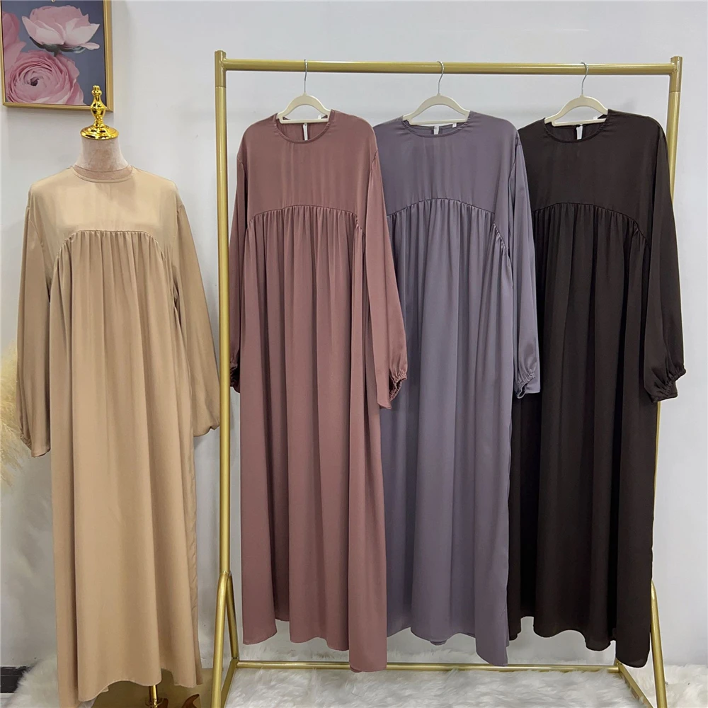 Imagem -04 - Vestido Longo Kaftan Maxi para Mulheres Muçulmanas Oração Modesta Abayas Soltas Turquia Khimar Eid Dubai Manto Islâmico Ramadã Jalabiya Caftan