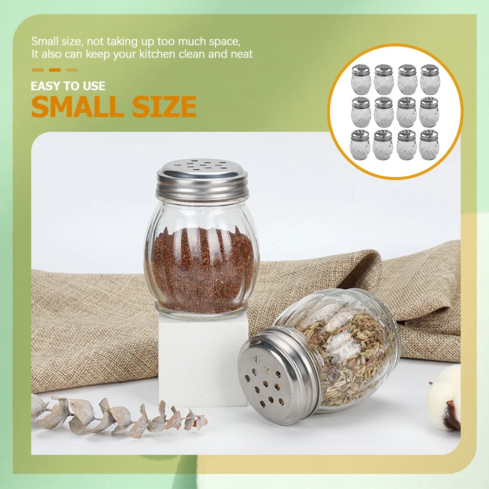 

12 шт. стеклянный контейнер для приправ, набор бутылок для соли, перца, специй, прозрачные банки для хранения, кухонная организация