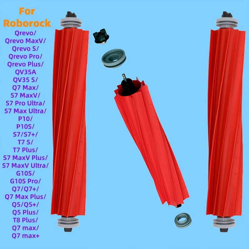 3Pcs Main Roller Brush Replacement Parts Compatible For Roborock  T7S S7, S7+, S7 Max Ultra, S7 Maxv, S7 Maxv Plus