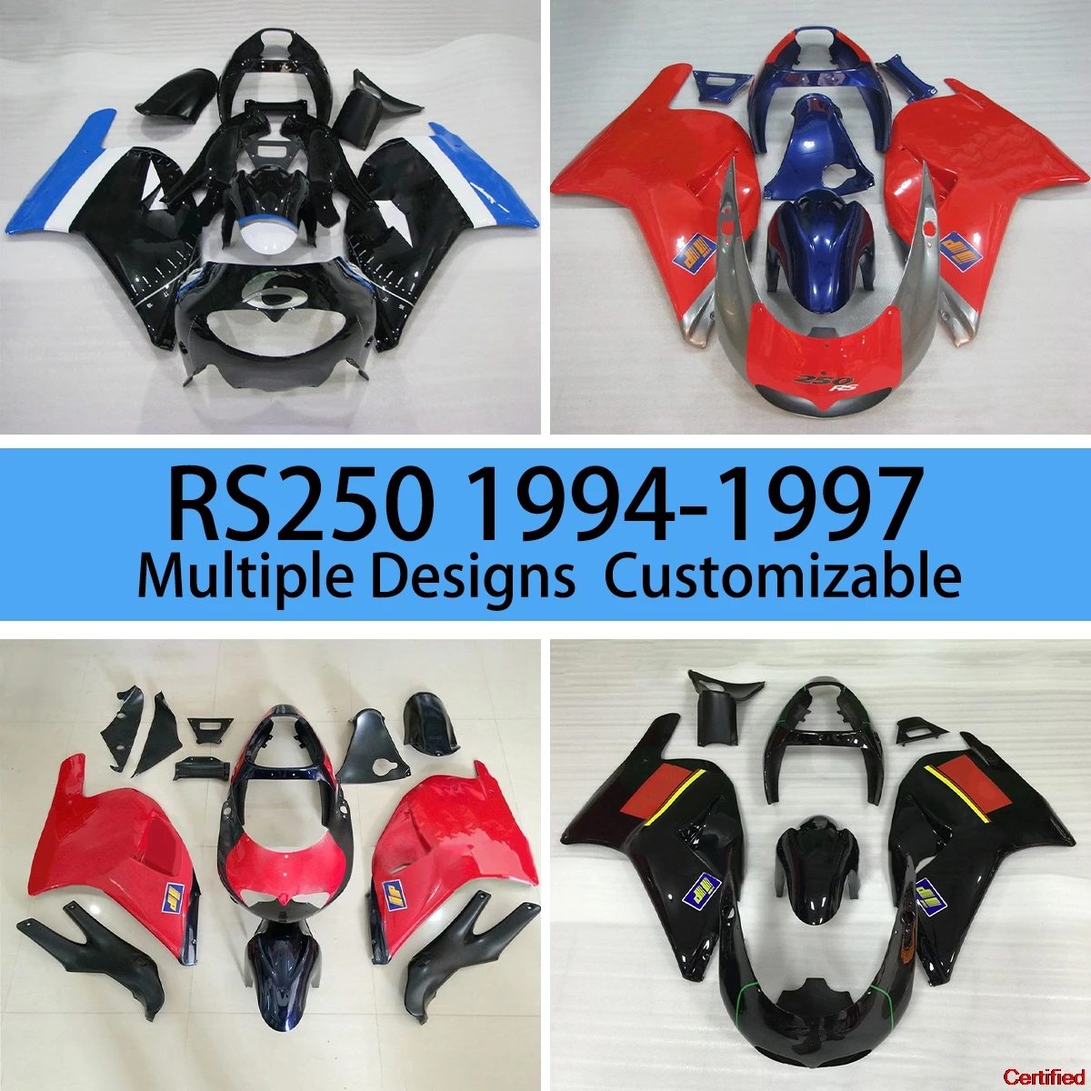 

New Style Fairing Kit RS250 1994 1995 1996 1997 Aftermarket Injection Molded Fairings Bodywork for Aprilia RS 250 94 95 96 97
