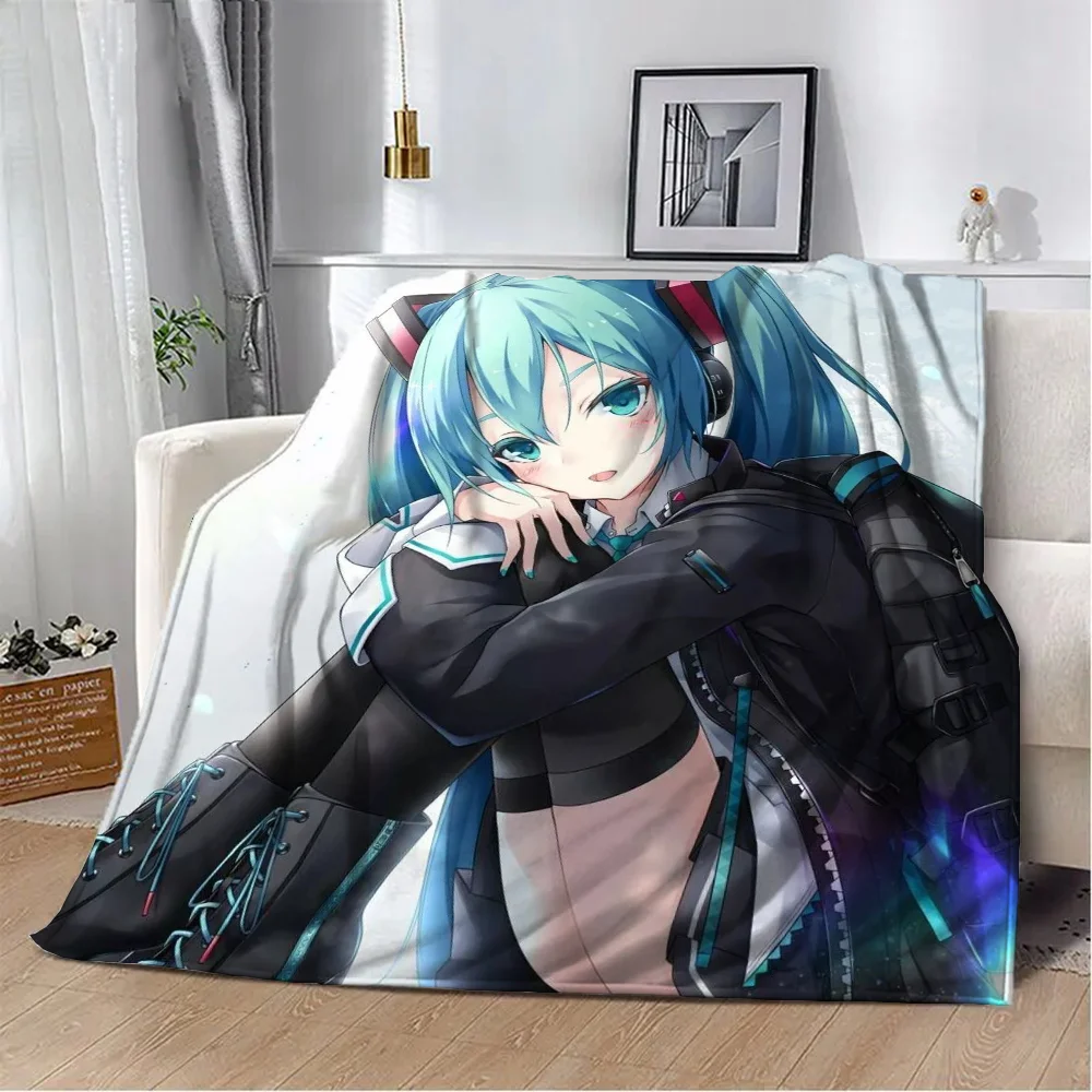 H-hatsune M-MikuS Kid's Blanket King Size Luxury Throw Blanket for Sofa Decoration Fluffy Soft Blankets and Throws Home Interior