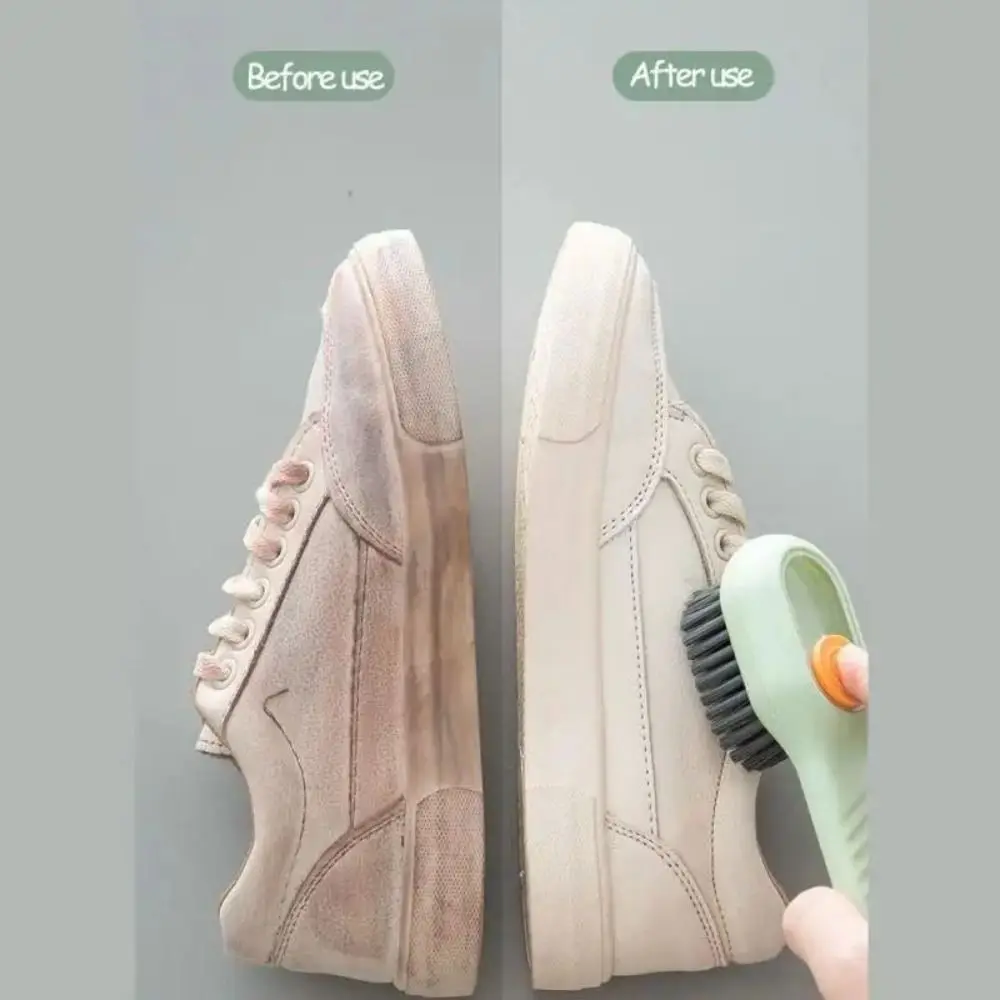 Cleaning Shoe Brush Soft Bristled Liquid Organizer Long Handle Clothes Board Brush Household Cleaning Tool