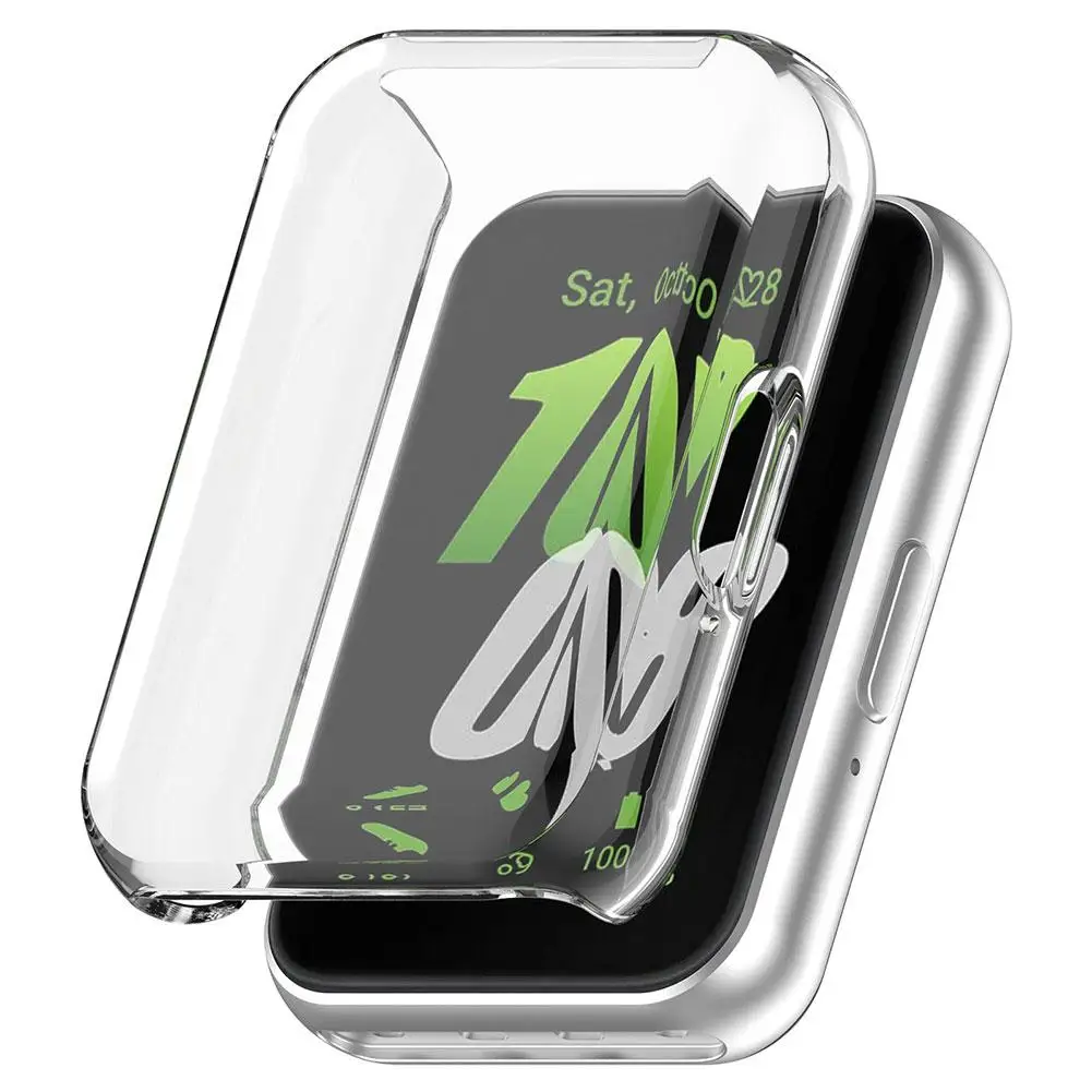 Protective Case For Samsung Galaxy Fit 3 Soft TPU Screen Protector Ultra Slim Film Cover SmartWatch Shockproof Anti-Scratch