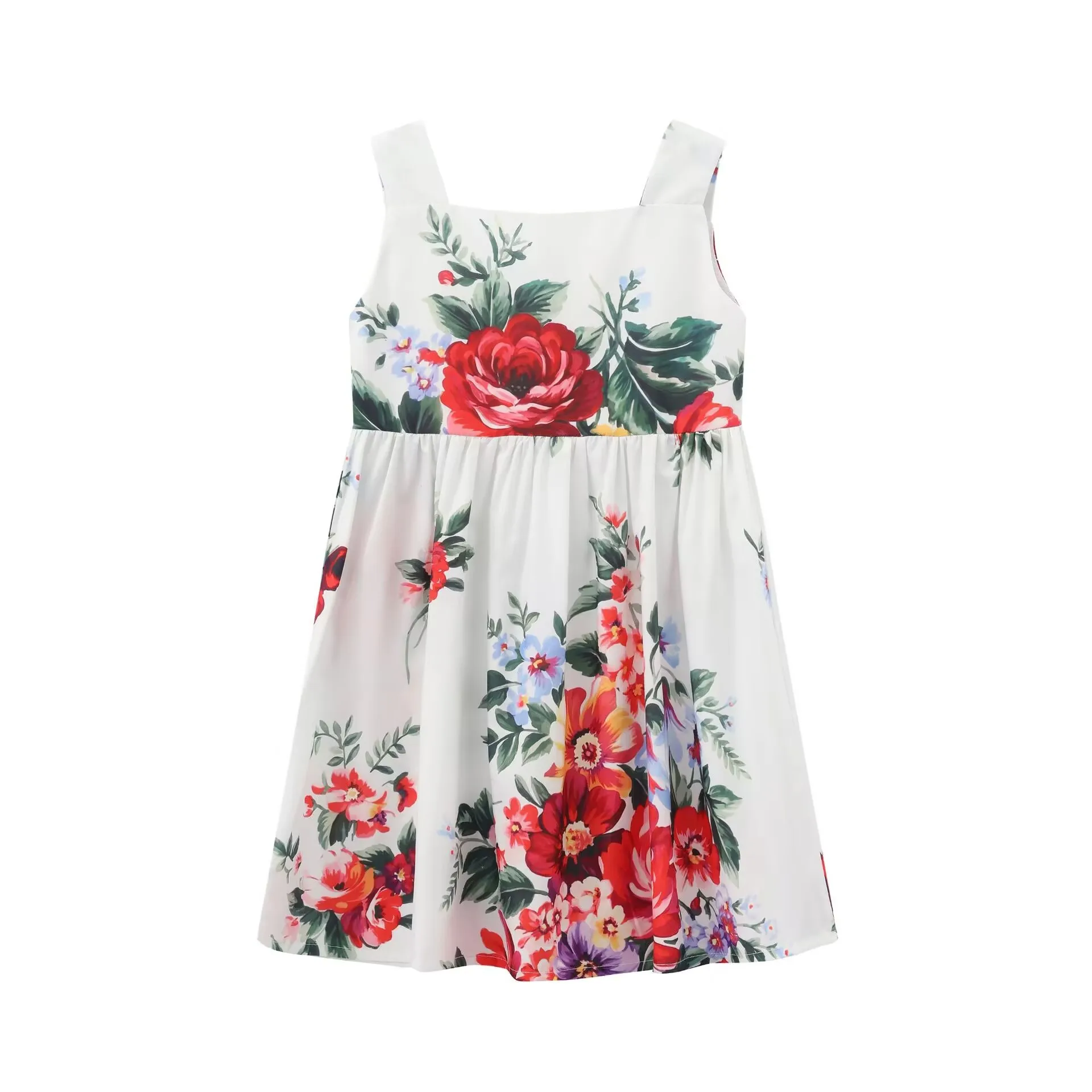 2026 2-10T Summer Kids Flower Dresses For Girls Christmas Children Clothes Princess Brithday Wedding Party Toddler Girl Dresses