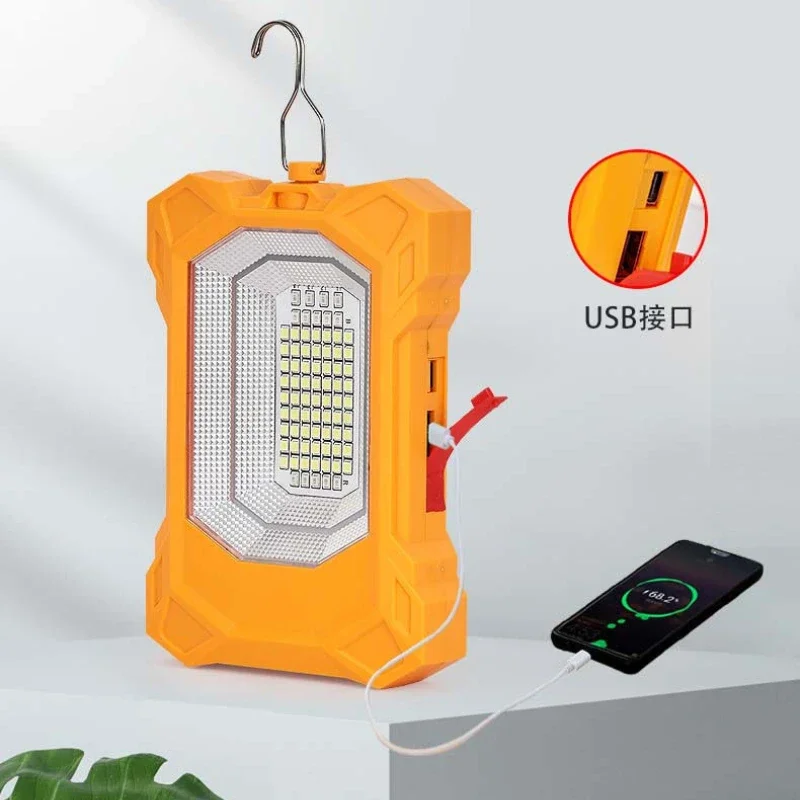 Outdoor Camp Tent Light, Solar Charging Night Market Street Stall LED Lighting, Camping Portable Light