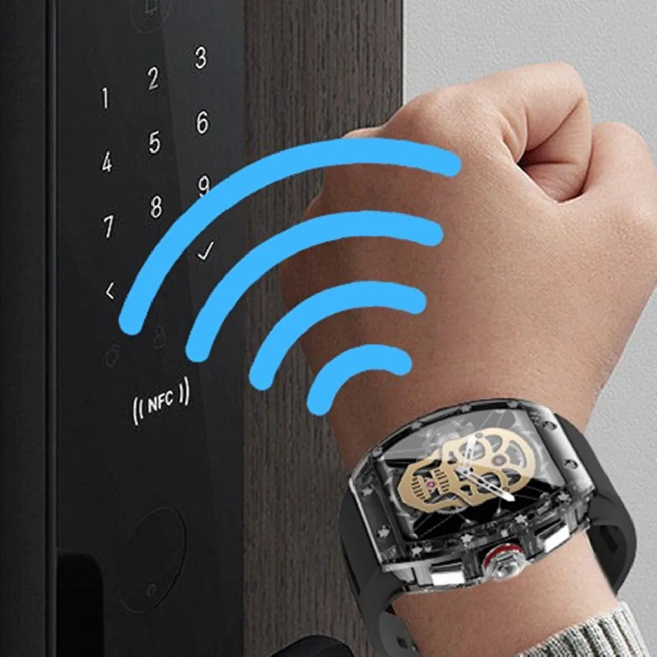 Impermeável Transparente Relógio Inteligente, Pulseira Esportiva, Freqüência Cardíaca do Sono, Sangue, Oxigênio, Rastreador De Fitness, NFC, Bluetooth, Relógio Smartwatch