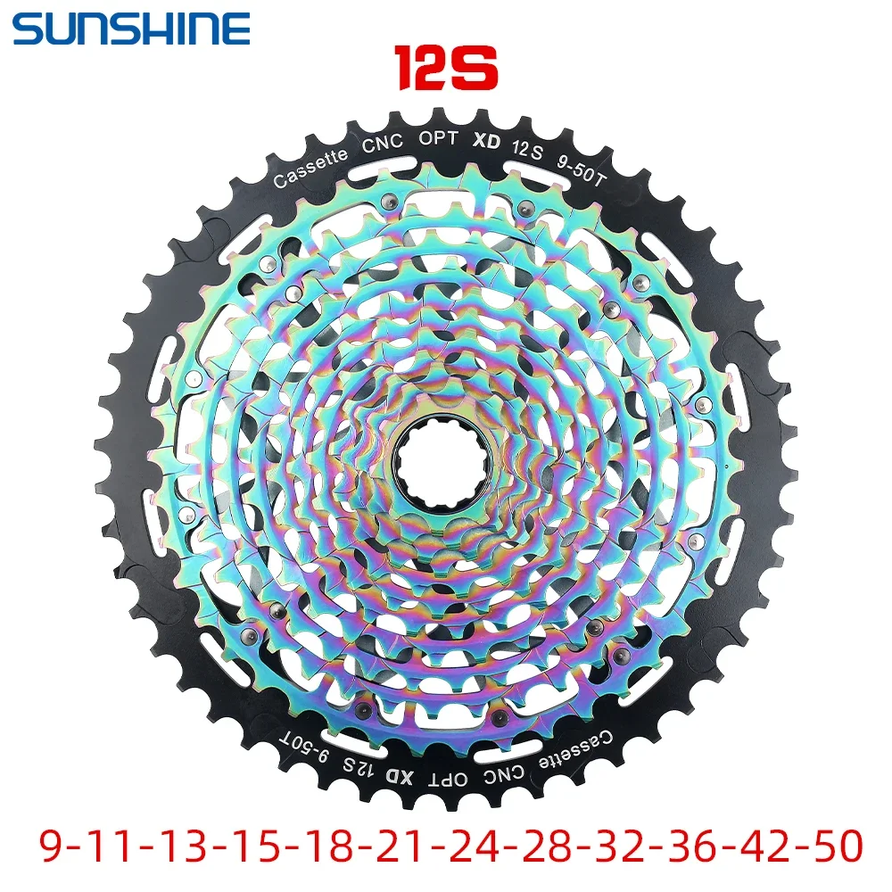 KMC X11 X12 Chain Sunshine Bicycle Cassette XD Version 11V MTB K7 9-50T Mountain Bike 12S Sprocket SRAM Rainbow Free Wheel