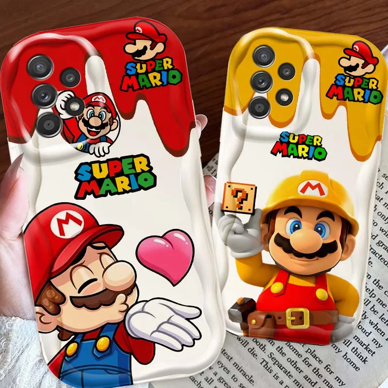 

Colorful M-Marios Anime Phone Case For Samsung A73 A72 A71 A56 A55 A54 A53 A52 A51 A32 A36 A26 A25 A13 A14 5G Wave Oil