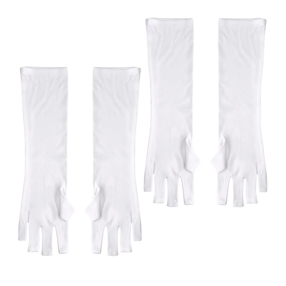 Gants anti-uv pour manucure Nail Art, bouclier léger demi-doigt, Protection avec doigts cousus individuellement