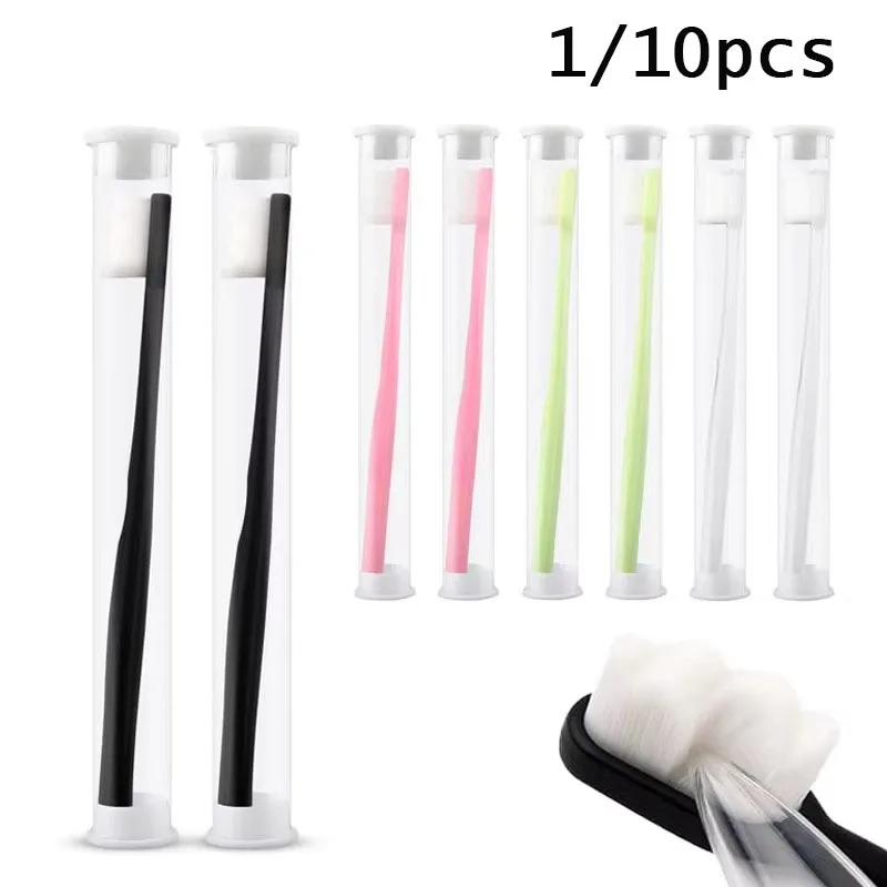1-10pcs Ultra Fine Soft Bristled Toothbrush Million Nano Bristle Tooth Brush Teeth Deep Cleaning Portable Travel Oral Care Tool