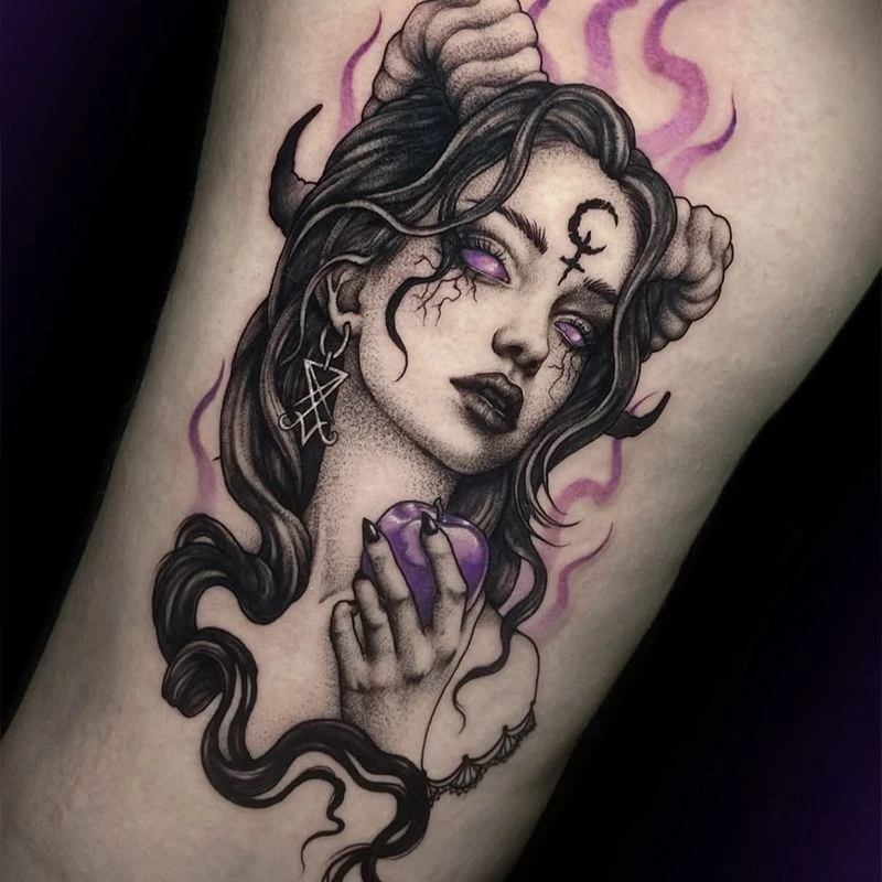 

Коза Ведьма Волшебник Временные Татуировки Дьявол Девушка Рука Талия Нога Боди-Арт Тату Водонепроницаемая Поддельная Татуировка Наклейка для Женщин Мужчин