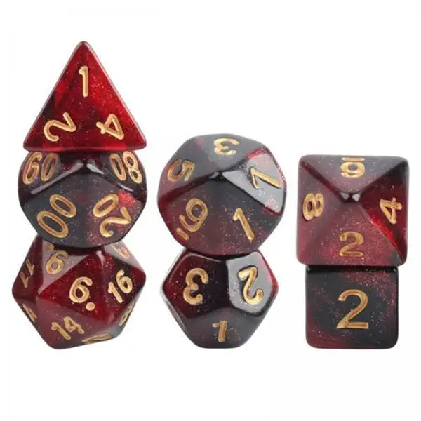 

Polyhedral Dice Colorful Acrylic Decorative Cubes Tabletop Board Game Accessories for Kids Adults Poker Kit