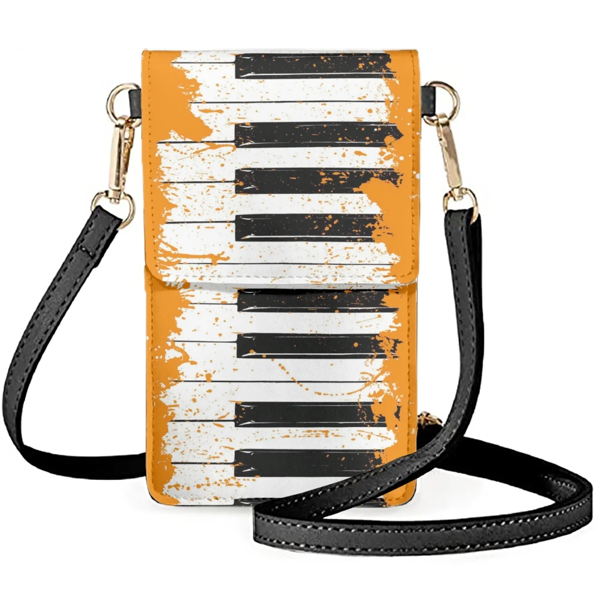 

FORUDESIGNS Piano Keyboard Design Mobile Phones Bag Universal Model Creative Fashion Satchel Flip Bag Ladies Card Holder