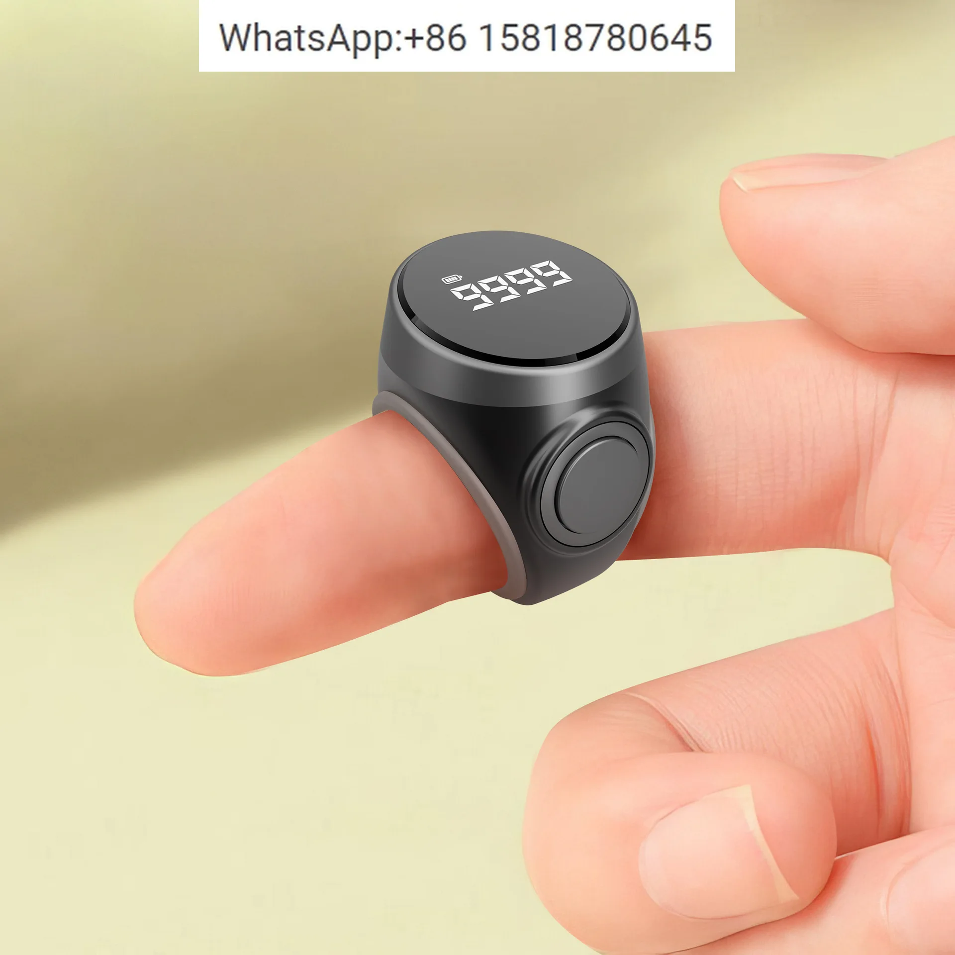 New S9 Counter Pressing Night Light Hand Pressing Ring Charging Intelligent Electronic Digital Display Manual Counter