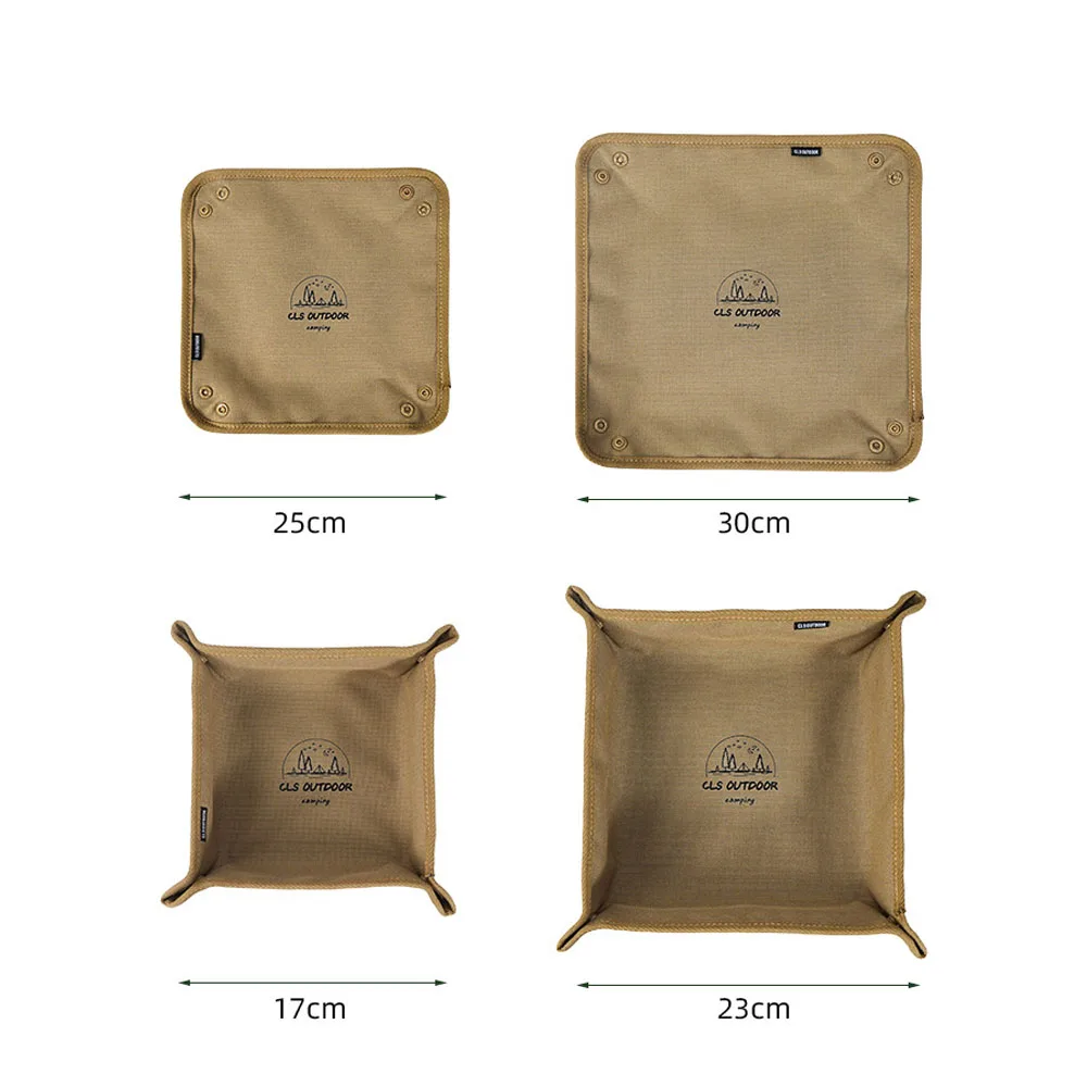

Outdoor Camping Storage Tray Foldable Portable Square Organizer Box For Home Travel Hiking Gear Picnic Supplies Container M L