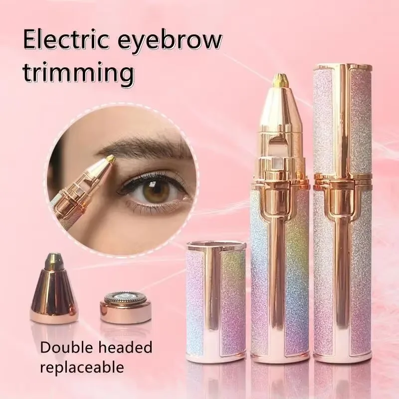 2in1 Electric Epilator Eyebrow Trimmer Mini Painless Razor Shave Shaver Portable Women's Removal Shaver Facial Lip Epilator