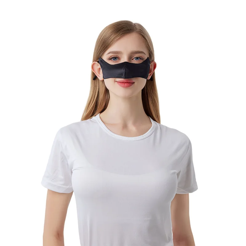 Birdtree 100% Mulberry Silk Ventilate Nasal Mask, Ear Hanging Breathable, Windproof Dust-proof Protection,2025 New A58708JF