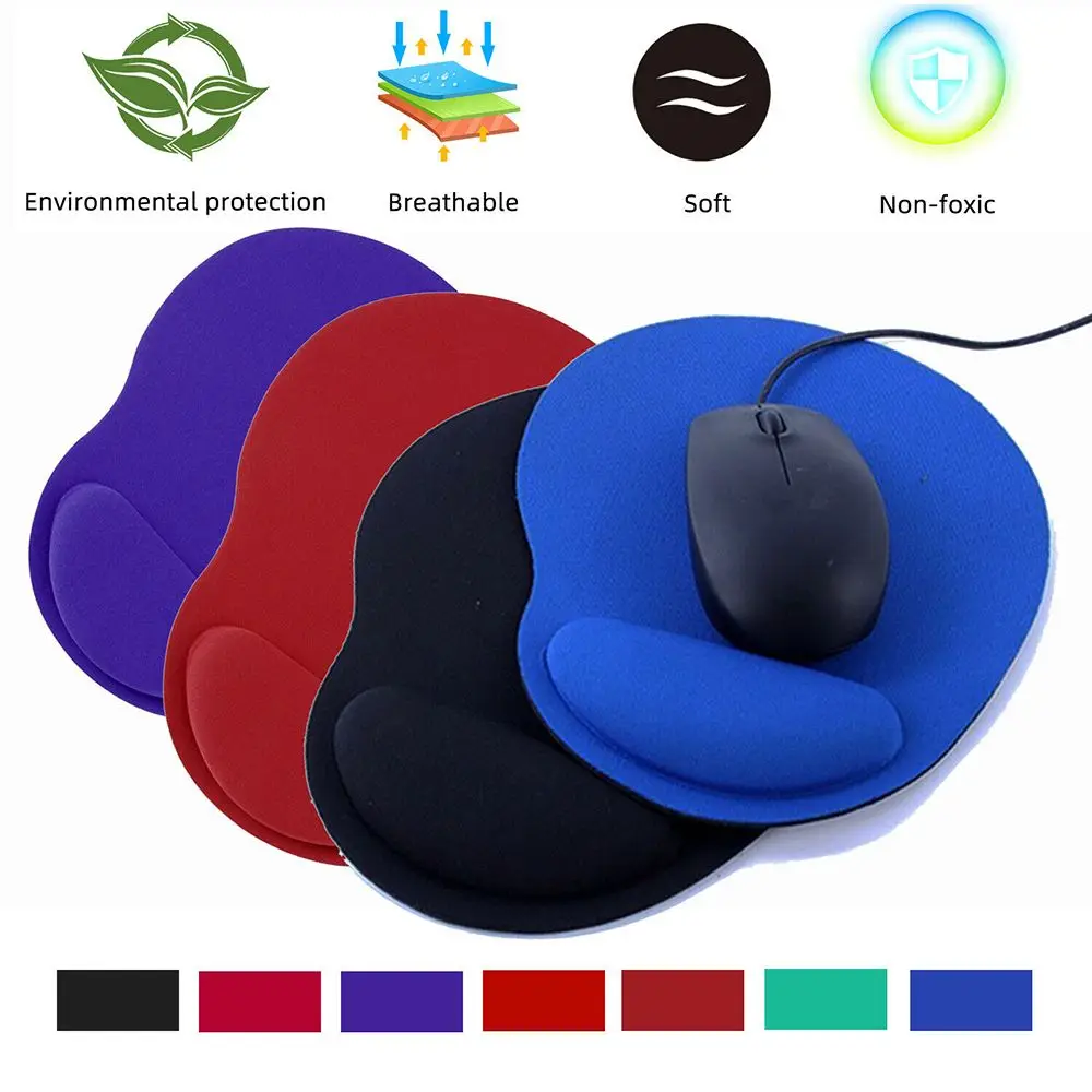 Thicken Comfortable Non Slip Ergonomic Wrist Rest Mice Mat Wrist Support Mouse Pad For PC Laptop