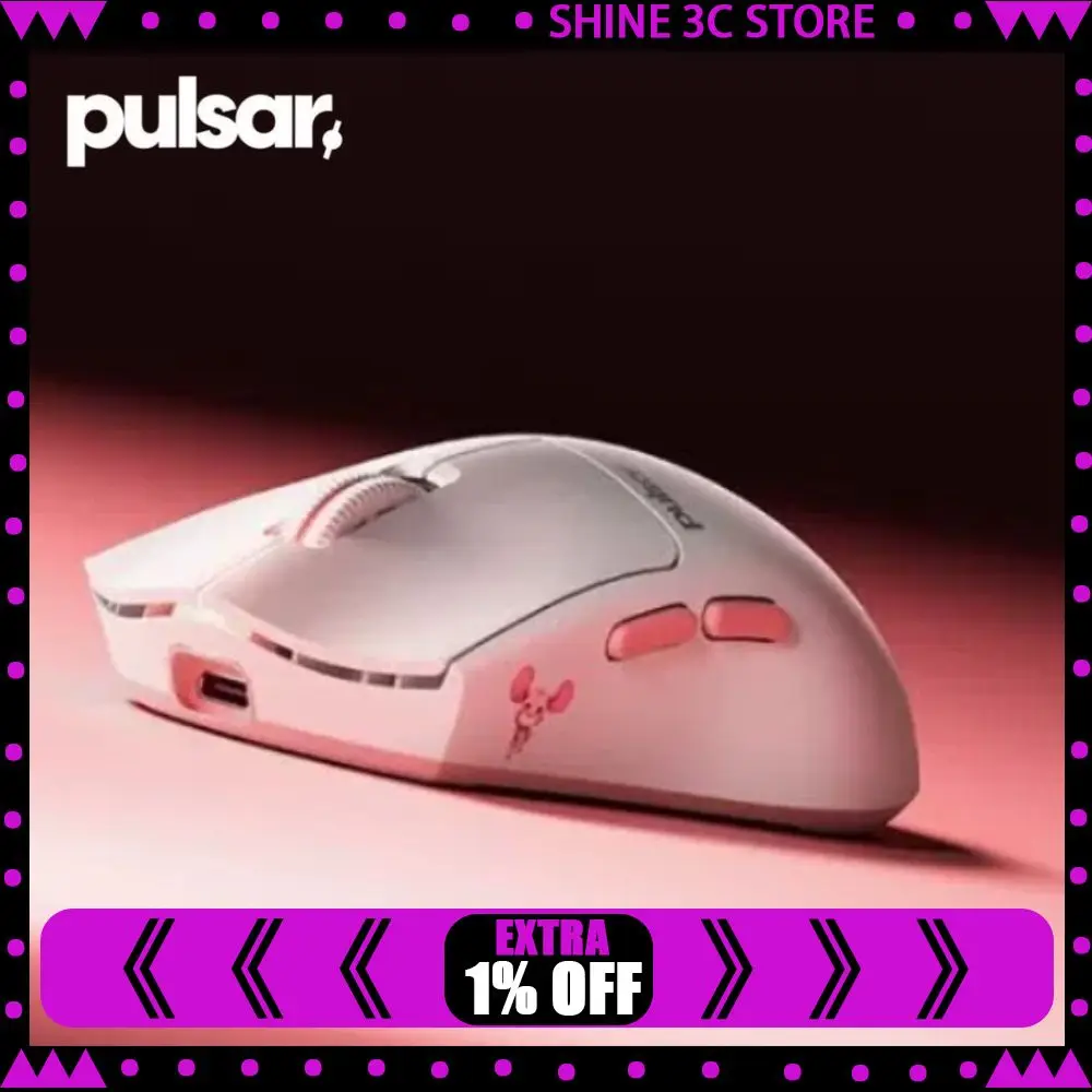 Pulsar Jinggg-X Pro Mouse Wireless Gaming Lightweight 8K Polling Rate Official Driver for CS2 VALORANT White E-sports Game Mouse